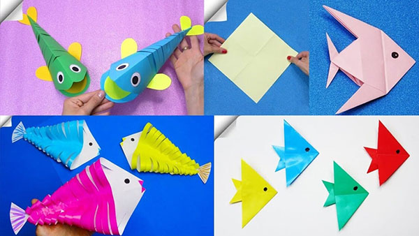 Làm đồ chơi con cá bằng giấy